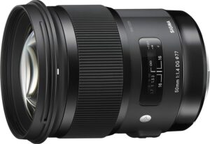 最佳标准定焦镜头 Sigma 50mm f 1.4 Art DG HSM Prime 镜头，适用于佳能 EF 卡口